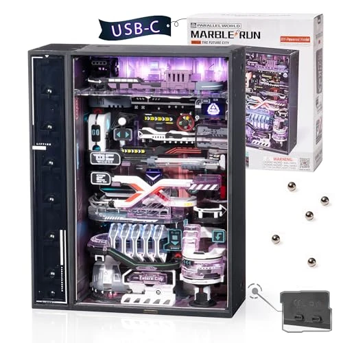 Offre limitée : ROBOTIME Puzzle 3D Maquette a Construire Future City Circuits de Billes, LED Obscurité Lumineuse, Cadeaux Décoration pour Hommes, MR02S de 66.95 EUR à 53.56 EUR (remise 20%)