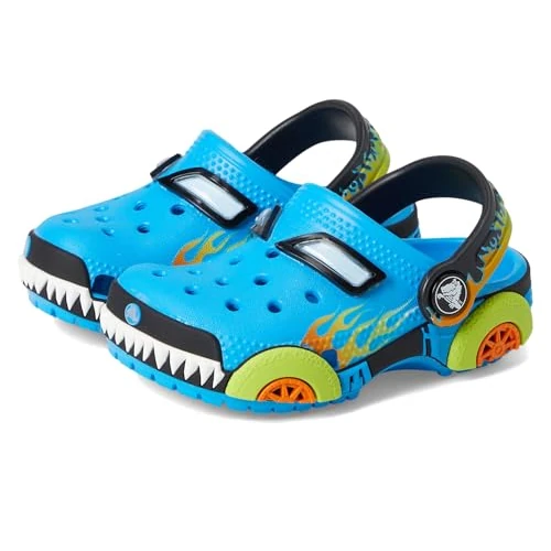 Crocs Unisex Kinder Classic IAM Monster Truck Cg T Clog, Neon Ocean, 22/23 EU