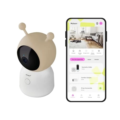 Zeitlich begrenztes Angebot: OMAJIN by Netatmo, Smarte Babyphone-Kamera, 2K HD, Nachtsicht, Info bei Weinen, bidirektionales Audio, Schlaflieder u. -melodien, Nachtlicht, Feuchtigkeits- u. Temperatursensor, App-Steuerung, OBC-01 von 89.99 € auf 89.99 € (0