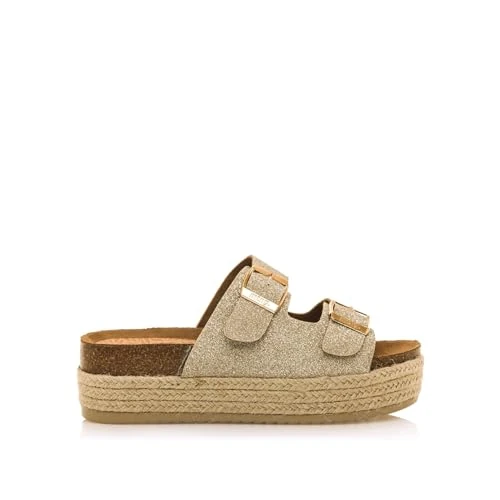 Offerta a tempo: MTNG Sandali con la Zeppa Donna Perla 53043 | 60261 | Oro - 0.00% da 39.15 € a 39.15 €