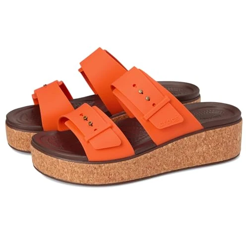 Zeitlich begrenztes Angebot: Crocs Herren Brooklyn Cork Buckle Sandalen, Topaz, 33/34 EU von 64.99 € auf 33.08 € (49% Rabatt)