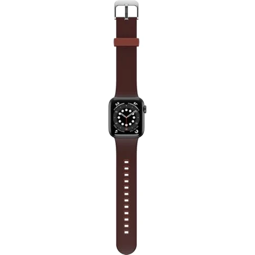 Tijdelijke aanbieding: OtterBox horlogeband voor de hele dag voor Apple Watch 40/41/42mm, vervangende duurzame, zachte siliconen band voor Apple Watch, Bruin/Rood van 30.24 EUR naar 11.19 EUR (korting 63%)