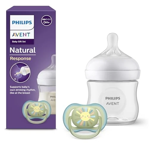 Offerta a tempo: Philips Avent Natural Response Baby Gift Set, biberon Natural Response da 125 ml con — 28% da 17,99 € a 12,99 €