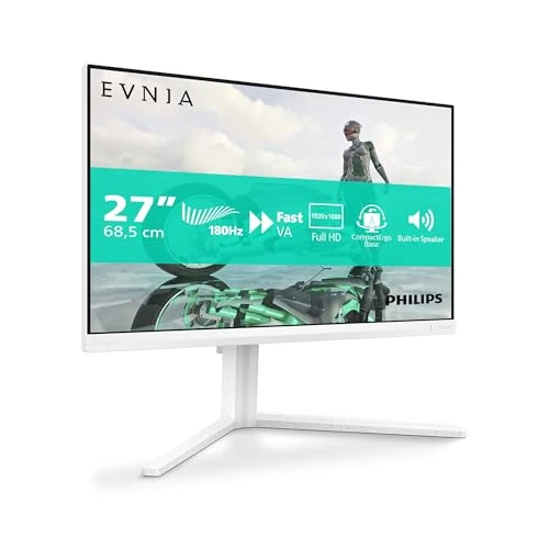 Limited offer: Philips Evnia 27M2N3201A - 27 inch Full HD gaming monitor, IPS, HDR10, 180 Hz, 0.5 ms, FreeSync Prem, G-Sync Comp, Height Adjust, HDR10 (1920x1080, 2x HDMI, DisplayPort) White from 94.97 EUR to 94.97 EUR (save 0%)