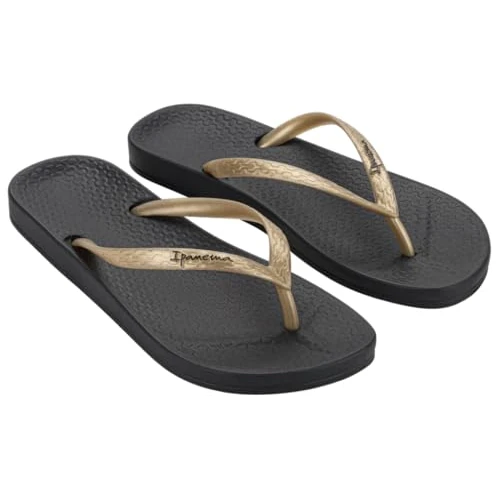 Ipanema Women's Anatomica TAN FEM Flip Flops, Black/Gold, 40 EU, Black gold, 8 UK