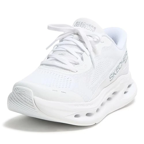 Offerta a tempo: Skechers Women's Max Cushioning Glide Step Caledonia Hands Free Slip-ins Sneaker, White/Silver, 8.5 - 0.00% da 99.89 € a 99.89 €