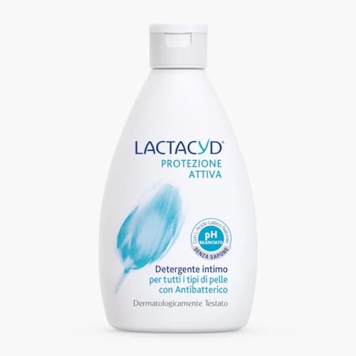 Offerta a tempo: Lactacyd Protezione Attiva con Antibatterico, Detergente Intimo con proprietà antibatteriche per la tua cura intima quotidiana, 12 Flaconi da 300 ml - 8% da 28.47 € a 26.18 €