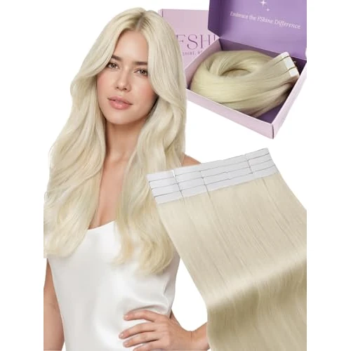 Offre limitée : Fshine Extensions Cheveux Naturels Adhésif 55 cm 50 g Blond Platine Cheveux Humains Remy Bande Adhesive Extensions 20 pcs Real Humain Hair Tape-Ins pour Femmes Mariage Occasions Spéciales Couleur 1000 de 97.99 € à 97.99 € (0.00% de remise)