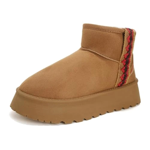 Oferta limitada: Jifenkla Botas de Nieve Mujer,Forradas con Pelo Botas de Invierno,Impermeables Antideslizantes Zapatos,Senderismo Deportes Trekking de 16.99 EUR a 9.99 EUR (ahorro 41%)