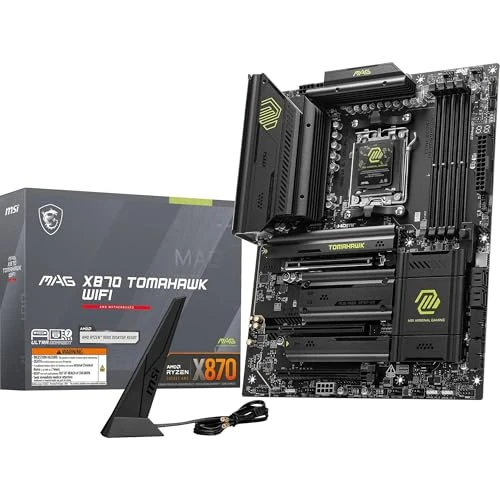 MSI MAG X870 TOMAHAWK WIFI, scheda madre ATX - Supporta i processori AMD Ryzen serie 9000/8000 / 7000, AM5 - VRM 80A SPS, Memory Boost DDR5 8400+MT/s (OC), PCIe 5.0 x16 e 4.0 x16, M.2 Gen5, Wi-Fi 7