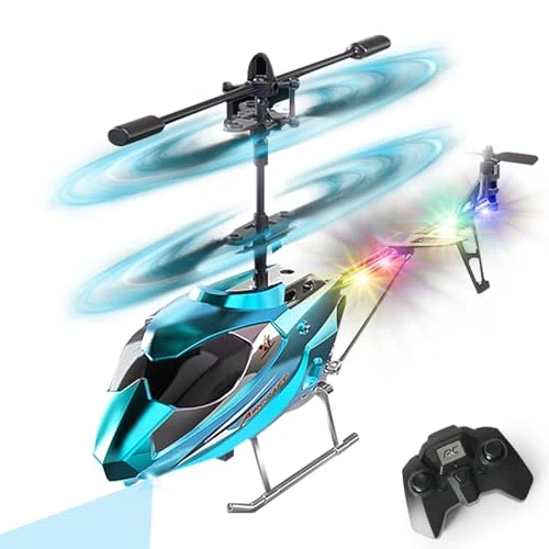 Limitiertes Angebot: VATOS RC-Hubschrauber für Jungen, 2.4G Ferngesteuerter Hubschrauber mit LED-Licht für Kinder ab 12 Jahren, Feste Höhe, Start mit Einer Taste, RC-Flugzeuge Jungen und Erwachsene von 45.99 EUR auf 26.21 EUR (Spare 43%)
