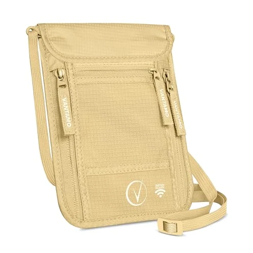 Offerta a tempo: Portafoglio da viaggio e porta passaporto, protezione RFID, adatto per passaporto con custodia. Porta passaporto per uomo e donna, Cachi - 37% da 29.99 € a 18.99 €