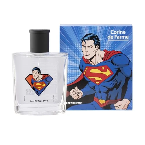 Limitiertes Angebot: Corine de Farme Eau de Toilette Superman – Parfum für Kinder – Formel Clean Beauty, hergestellt in Frankreich – Duft fruchtig und holzig – 50 ml von 9.30 EUR auf 9.00 EUR (Spare 3%)