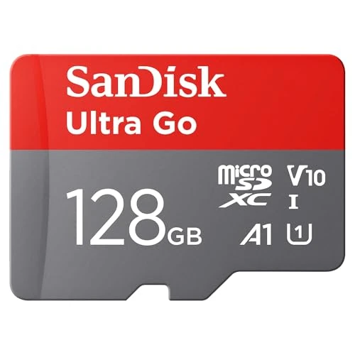 Oferta ograniczona: SanDisk Ultra Go Micro SDXC UHS-I karta 128 GB + adapter SD (do smartfonów i tabletów z systemem Android, do 140 MB/s, prędkość odczytu) A1, wideo Full HD, klasa 10, U1, dla Amazon z 65.32 EUR na 65.32 EUR (znizka 0%)