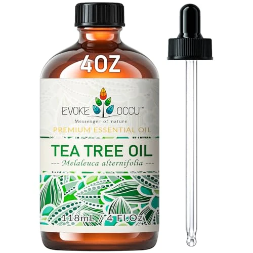 EVOKE OCCU Tea Tree Oil 118ml, Olio Essenziale Tea Tree Puro per Funghi Unghie, Pelle, Capelli, Diffusore, Aromaterapia, Massaggio