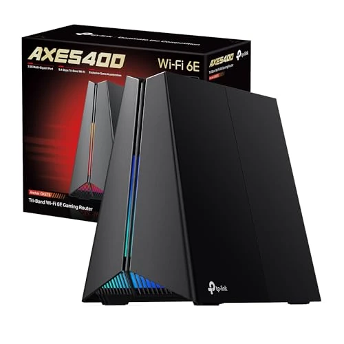 Offerta a tempo: TP-Link Archer GXE75 Router Wi-Fi 6E Tri-Band AXE5400Mbps, 4 Porte 1G+Porta 2.5G, Canali 320MHz, 4K-QAM, Beamforming, 4 Antenne Interne, Home Shield, Compatible con EasyMesh, Alexa,non supporta xDSL - 39% da 179.99 € a 109.99 €