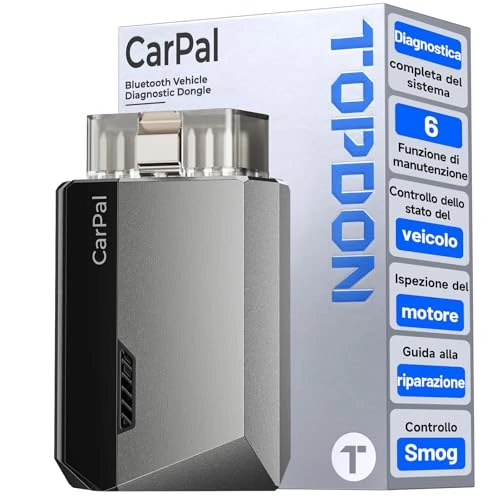 TOPDON Carpal-A OBD2 urządzenie diagnostyczne do wszystkich pojazdów, Bluetooth obdii narzędzie diagnostyczne All System, 6 usług resetowania, AutoVIN, kontrola smogu, instrukcja naprawcza, kontrola