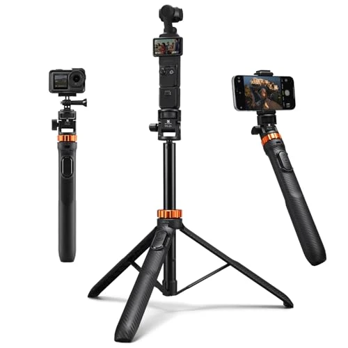 Oferta limitada: K&F CONCEPT MS24 Trípode Palo Selfie 175 cm Tripode iPhone con Conector de 1/4'' Palo Selfie GoPro, Mando a Distancia Bluetooth Compatible con iPhone/dji OSMO 360/dji OSMO Action 5 Pro/Insta 360 X5 de 28.99 EUR a 24.99 EUR (ahorro 14%)
