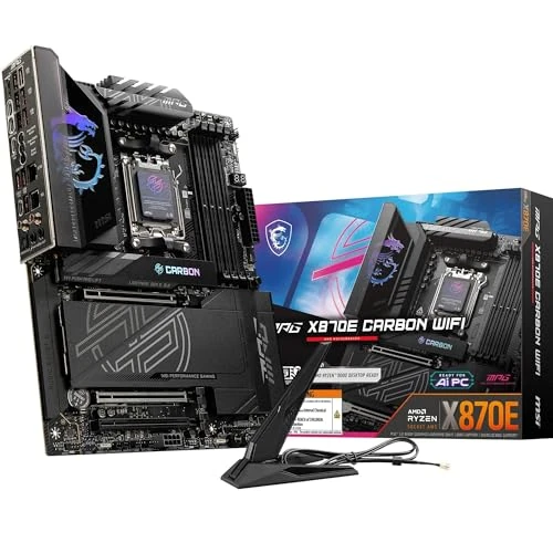 Limited-time offer: MSI MPG X870E CARBON WIFI Motherboard, ATX - Supports AMD Ryzen 9000/8000 / 7000 Processors, AM5-110A SPS VRM, DDR5 Memory Boost 8400+MT/s (OC), PCIe 5.0 x16 & 4.0 x16, M.2 Gen5, Wi-Fi 7, 5G LAN from 439.99 £ to 379.99 £ (save 14%)