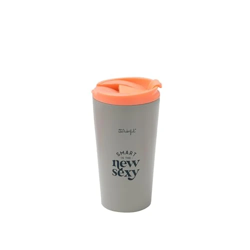 Offerta a tempo: Mr.Wonderful - Tazza take away termica - Smart is the new sexy - Realizzata in Acciaio Inossidabile a Doppia Parete - Mantiene il Calore e il Freddo - 30% da 16.95 € a 11.86 €