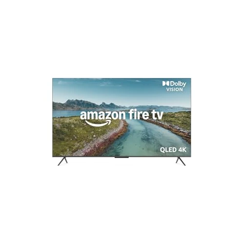 Amazon Fire TV serie Omni QLED da 55" (ultimo modello), smart TV 4K Ultra HD, HDR10+, Dolby Vision, Dolby Audio, processore quad-core, controllo vocale con Alexa