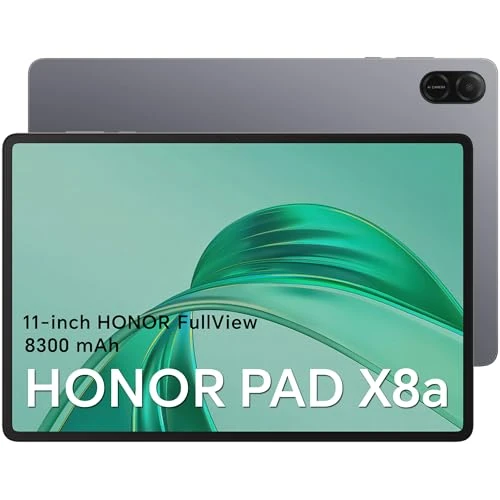 HONOR Pad X8a Tablet 11 inch Android 14+Bluetooth, WiFi, 128 GB/4 GB RAM tablet met 4 luidsprekers, 90 Hz Eye Protection Display, 8300 mAh, Space Gray