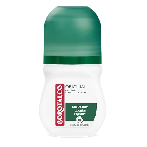 Zeitlich begrenztes Angebot: Borotalco Deo Roll-On Original 50 ml - Formel mit VegetalcTM für dreifachen Schutz gegen Schweiß - 0% Alkohol von 4.75 € auf 4.45 € (6% Rabatt)