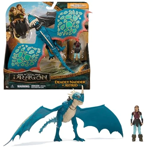Oferta limitada: Dreamworks Dragons - Pack Figura Dragón y Vikingo: Nader Mortífero y Astrid de Cómo Entrenar a Tu Dragón - Figuras de Acción Articuladas - Juguetes Niños 4 Años + - Regalo Niño 4 Años + de 19.99 € a 15.93 € (ahorro 20%)