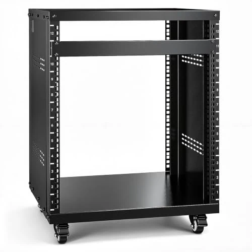 Offerta a tempo: VEVOR Scaffale Porta AV 12U, 46 cm, Supporto per studio registrazione stereo di rete, 226,8 kg, Ruote bloccabili, Fori rotondi e quadrati, per Audio video, Musica, Apparecchiature informatiche - 8% da 89.76 € a 82.58 €