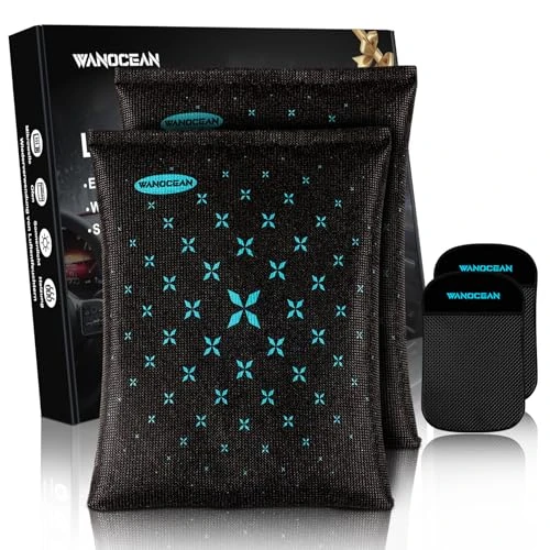 Silica Gel Desiccant,2 x 380g Car Dehumidifier, Non-Slip, Black, Continuous Operation, For Car Interior, Against Moisture and Mist