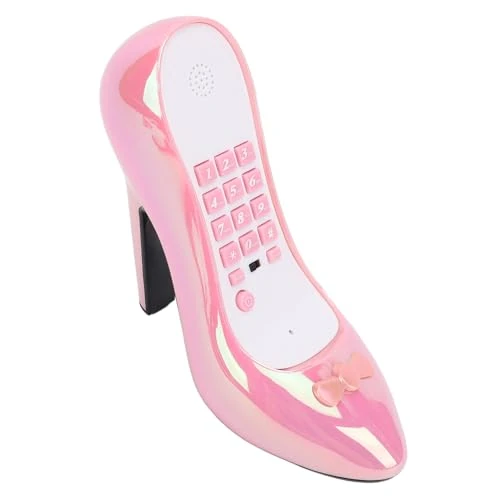 Telefon stacjonarny do domu, telefon przewodowy w kształcie butów na wysokim obcasie, telefon stacjonarny z pamięcią numeru, przewodowy telefon stacjonarny do biura domowego