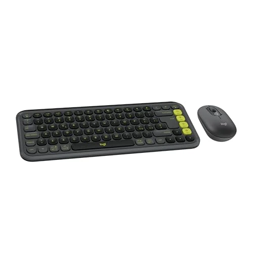 Logitech POP ICON COMBO, Bluetooth keyboard and mouse combo, comfortable typing, programmable keys and buttons, quiet clicks, Easy-Switch up to 3 devices