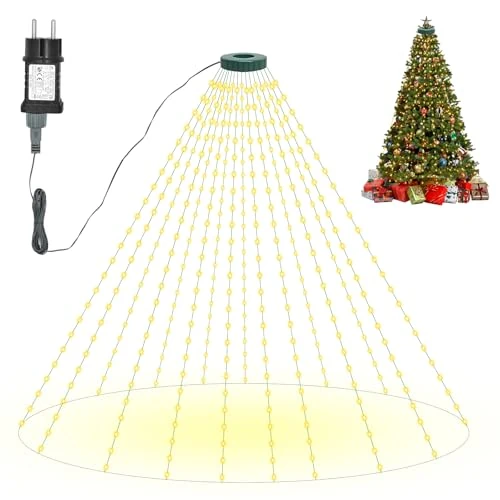 Offre limitee: Bigzom Guirlande Lumineuse Sapin de Noel Lumineux Led 8 Modes 400 LED 2.5M * 16 Branche Decoration, pour arbre de 150 cm à 300 cm, Intérieur et Extérieur de 20.99 EUR a 16.99 EUR (economie 19%)