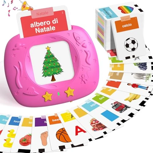 Offre limitee: HOMESTEC Jeux Enfants 2 Ans, Flashcards Italien, 288 Mots, Cartes Montessori, Jouets Éducatifs pour Filles et Garçons 2-6 Ans, Cartes Physiques, Multicolores, Vert, Blanc, Rouge de 28.07 EUR a 28.07 EUR (economie 0%)
