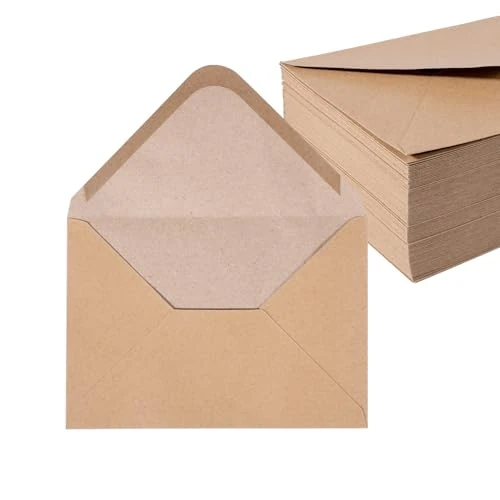 Oferta limitada: Sobres (100 Piezas) de Papel Kraft Antiguo/Sin Ventana - B6 | 125 x 176 mm, Envolventes, la Cierro, NHD06 de 16.99 € a 15.67 € (ahorro 8%)