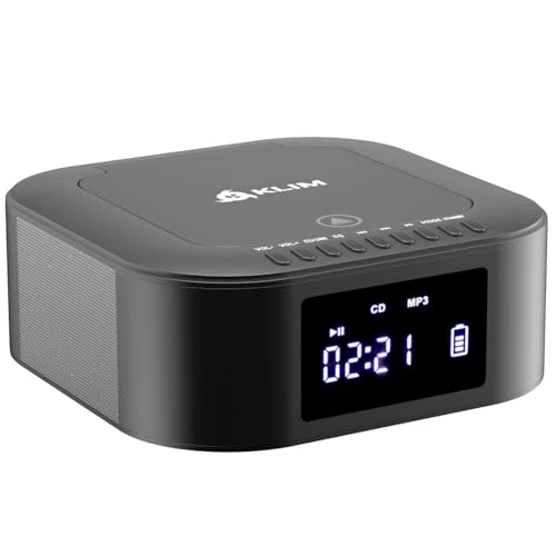 Oferta limitada: KLIM Boombox E1 - Reproductor de CD portátil - Bass Boost con Subwoofer - Radio FM y batería Recargable - Bluetooth, MP3, AUX, CD-ROM, USB - Radio CD portátil con Mando de 64.97 EUR a 39.97 EUR (ahorro 38%)