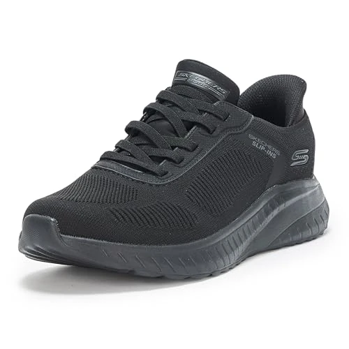 Skechers Scarpe da Ginnastica da Uomo a Mani libere Squad Chaos-Solid Step, Maglia Nera., 44 EU