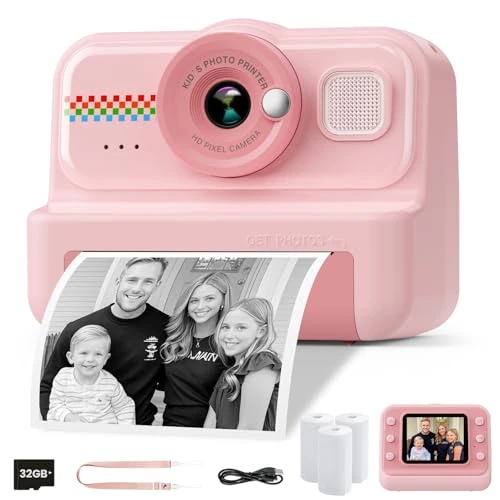 Offerta a tempo: HiMont Macchina Fotografica Bambini Istantanea, Fotocamera Istantanea per Bambini — 19% da 45,99 € a 37,14 €