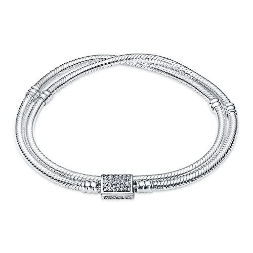 Oferta limitada: KUNSIR Joyería Pulsera de Mujer plata 925 Compatible con Abalorios, Serpiente Pulsera Compatible con Pandora Abalorios,Los Mejores Regalos para Chicas de 19.99 € a 8.99 € (ahorro 55%)
