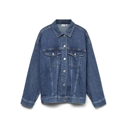 Limited-time offer: VERO MODA Female Denim Jacket VMTESSA Denim Jacket, Medium blue (medium blue denim), S from 48.00 £ to 18.02 £ (save 62%)