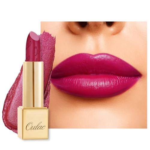 Offerta a tempo: OULAC Rossetto Opaco Finitura Metallica, Matte Rossetti Rosa Magenta Glitterato Idratazione e Lucentezza a Lunga Durata per le Labbra, Texture Fine Colore Intenso, 4,3g (GM15) She's A Lover - 34% da 9.99 € a 6.60 €