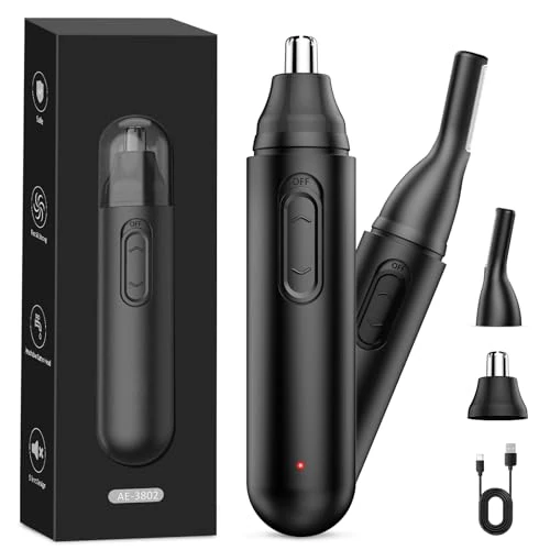 IFANZETECH Nose and Ear Hair Trimmer - Waterproof USB Rechargeable Men's Nose Ear Hair Clipper