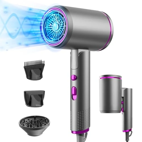 Offre limitee: BelonLink Seche Cheveux Professionnel, 2400W Sèche-Cheveux Pliable, Ionique Sèche-cheveux 2 Chauffage/3 Vitesses, 3 Accessoires Diffuseur, Buse, Peigne, pour Salon, Domicile, Voyage de 22.99 EUR a 22.99 EUR (economie 0%)