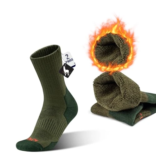 Limitiertes Angebot: ineepor Alpaka Socken Herren Damen Warme Dicke Thermosocken für Winter Outdoor,Thermo Kompression strümpfe Gepolsterte Anti-blasen Schweißableitend Atmungsaktiv, Größe 35-51 2 Paar von 24.99 EUR auf 14.99 EUR (Spare 40%)