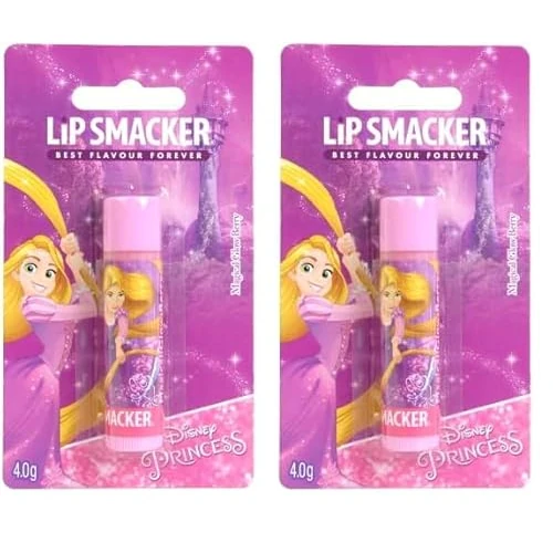 Offerta a tempo: Lip Smacker - Disney Princess Collection - Burrocacao per Bambini - Lip Smacker Disney Rapunzel Balsamo Labbra Singolo - Gusto Frutti di Bosco (Confezione da 2) - 50% da 5.58 € a 2.80 €