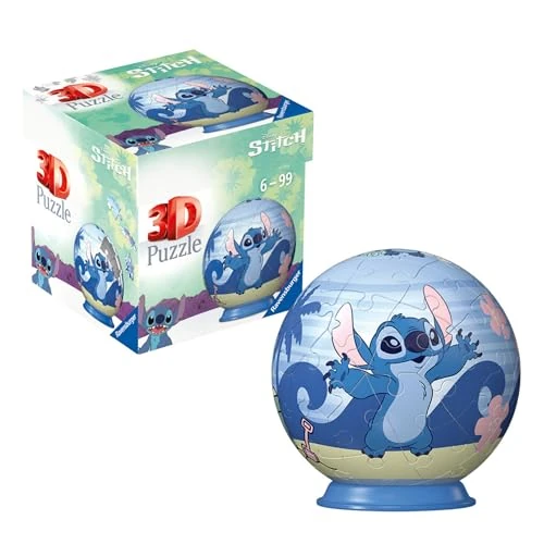 Offre limitee: Ravensburger - Puzzle 3D Ball - Disney Stitch - A partir de 6 ans - 54 pièces numérotées à assembler sans colle - A collectionner - Support inclus - 11597 de 9.90 EUR a 9.90 EUR (economie 0%)