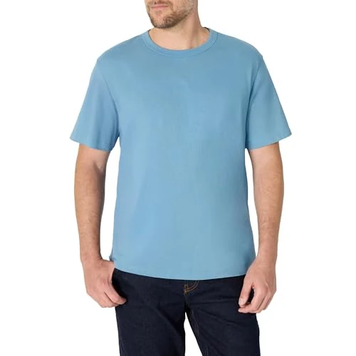 Amazon Essentials T-shirt En Coton Épais Coupe Décontractée Homme, Bleu Grisé, S