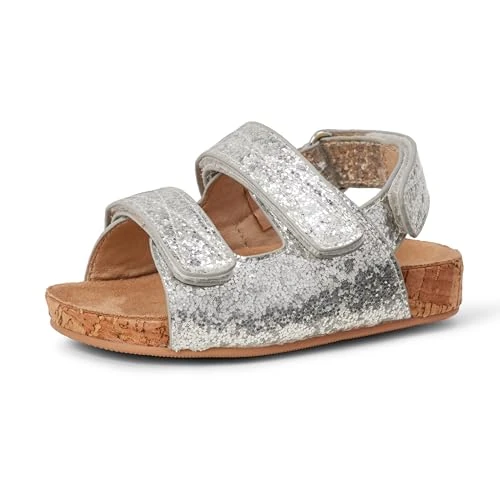 Zeitlich begrenztes Angebot: Amazon Essentials Mädchen Kork Sandalen Silber Glitzer 2 Little Kid von 15.93 € auf 13.54 € (15% Rabatt)