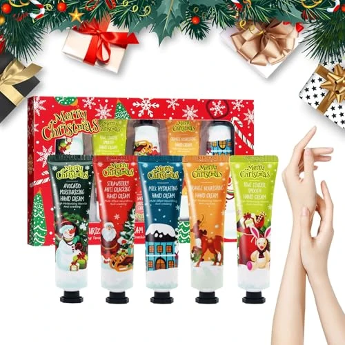 WAWJ® Handcreme Damen Geschenkset, Hand Feuchtigkeitscreme für Raue, Tägliche Feuchtigkeitsspendende Handcreme Weihnachtsgeschenke für Muttertag Geburtstag Weihnachten Geschenk