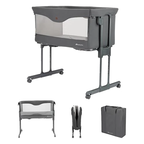 Offerta a tempo: Bebeconfort Amara, Culla neonato fianco letto, 0-6Mesi, 0-9kg, Culla co-sleeping, Lettino Neonato 2 in 1, Chiusura compatta in 3 secondi, Facile da spostare, Borsa per il Trasporto, Tinted Graphite - 48% da 129.99 € a 67.38 €